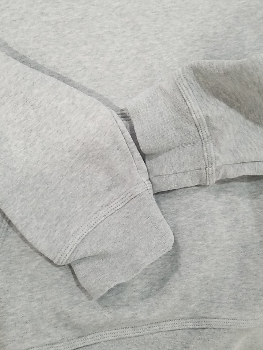 Nike Light Gray Hoodie with White Swoosh - Picture 4 of 4